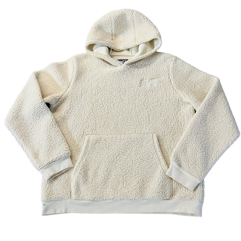Ghost Lifestyle Cream Colored Teddy Hoodie Size Medium